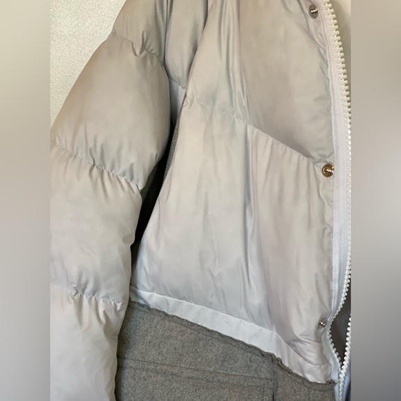 Nike x Sacai Mens down parka puffer jacket white gray Large - Picture 4 of 16